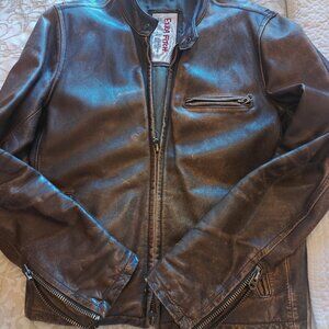 Vintage 90s Ezra Fitch Men’s Biker Leather Jacket – XL – 100% Leather –Rare Find